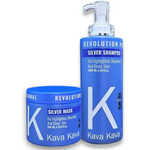 משלוח חינם - מארז סילבר ללא מלחים לשיער בלונד, מובהר וגוונים שמפו 1 ליטר + מסכה 550 מ"ל