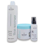 מארז לשיקום מיידי SOS לכל סוגי השיער: שמפו 500 מ"ל + מסכה 500 מ"ל וקרם קריסטל תמונה של מארז לשיקום מיידי SOS לכל סוגי השיער: שמפו 500 מ"ל + מסכה 500 מ"ל וקרם קריסטל מבית אנווי לוקסרי - מתוך קטלוג HairFix, מוצג באריזת המקור