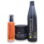 תמונה של משלוח חינם - מארז שיאה וארגן ללא מלחים: שמפו + מסכה + סרום שמן ארגן מבית דניאל'ס - מתוך קטלוג HairFix, מוצג באריזת המקור