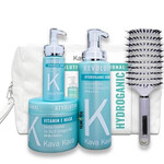 משלוח חינם - מארז הידרוגני ללא מלחים לשיער יבש ופגום: שמפו + מסכה + סרום + מברשת + תיק תמונה של משלוח חינם - מארז הידרוגני ללא מלחים לשיער יבש ופגום: שמפו + מסכה + סרום + מברשת + תיק מבית קווה קווה - מתוך קטלוג HairFix, מוצג באריזת המקור