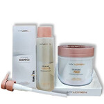 מארז לשיער פגום ושמירת גוון, שמפו + מסכה תמונה של מארז לשיער פגום ושמירת גוון, שמפו + מסכה מבית מון פלטין - מתוך קטלוג HairFix, מוצג באריזת המקור