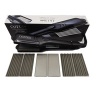 Cortex Pro מחליק קרמי טוסטר 4 פלטות מתחלפות תמונה של Cortex Pro מחליק קרמי טוסטר 4 פלטות מתחלפות מבית קורטקס - מתוך קטלוג HairFix, מוצג באריזת המקור